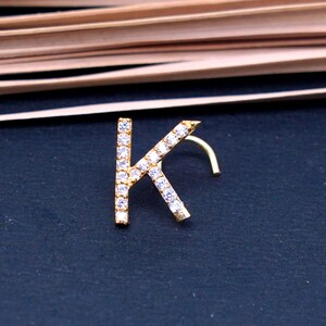 Letter k cheap nose ring