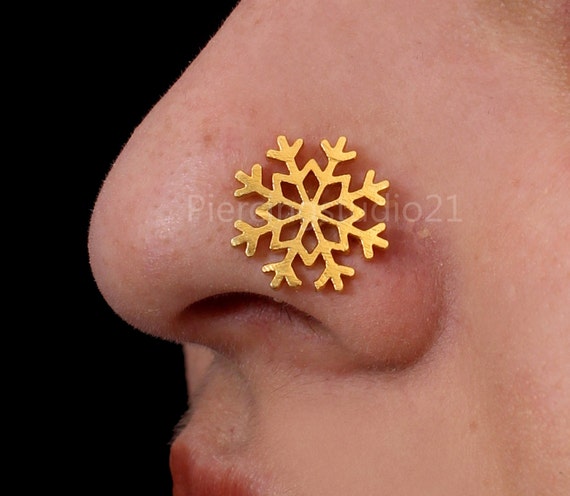 Amazon.com: Sunflower Nose Stud Indian Nose Ring Gold Nose Piecing 20g Big  flower Nose Stud L bend Stud Rings : Handmade Products