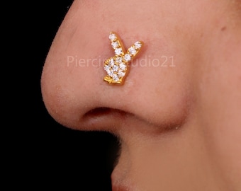 Playboy bunny nose ring 18 gauge discount