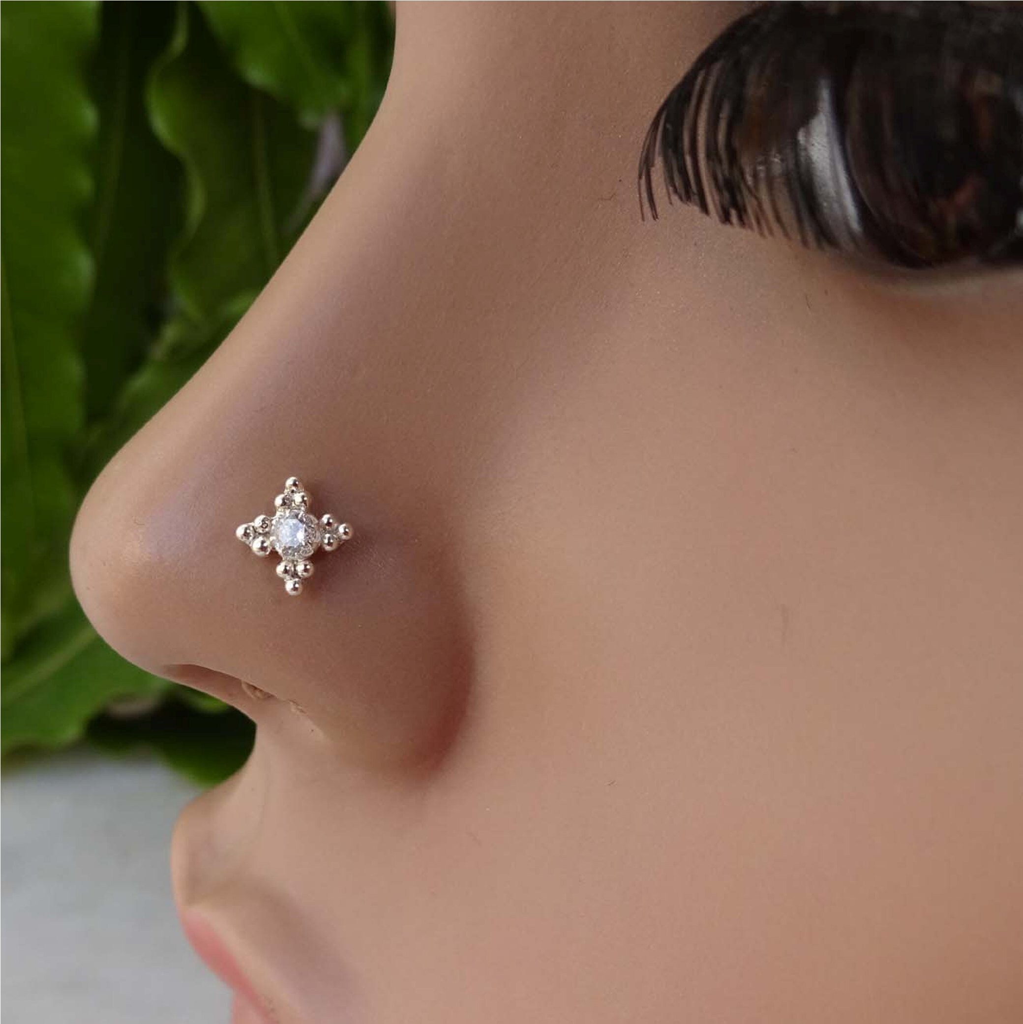 Cubic Zirconia Nose Stud Christmas Sale Nose Ring Flower Nose Etsy