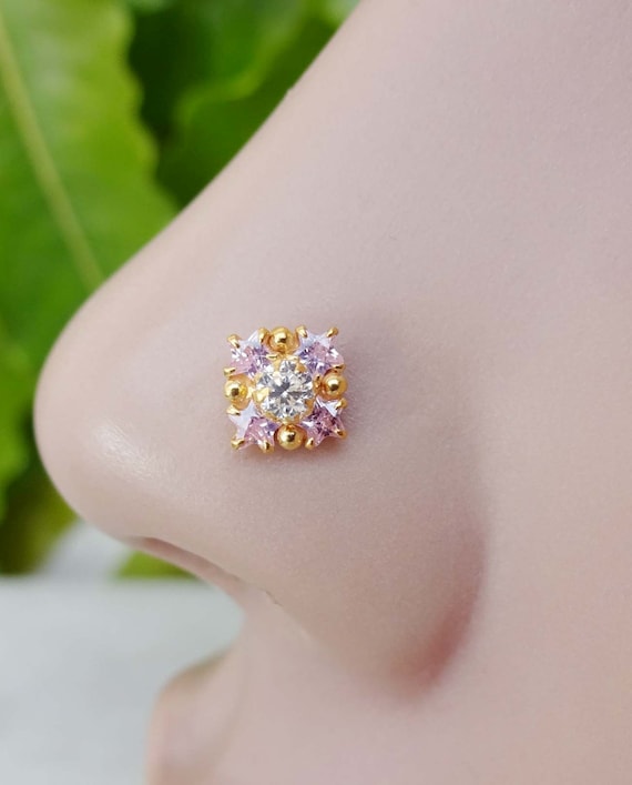 Gold Nose Piercing Indian Nose Ring Summer Special Gifts Etsy