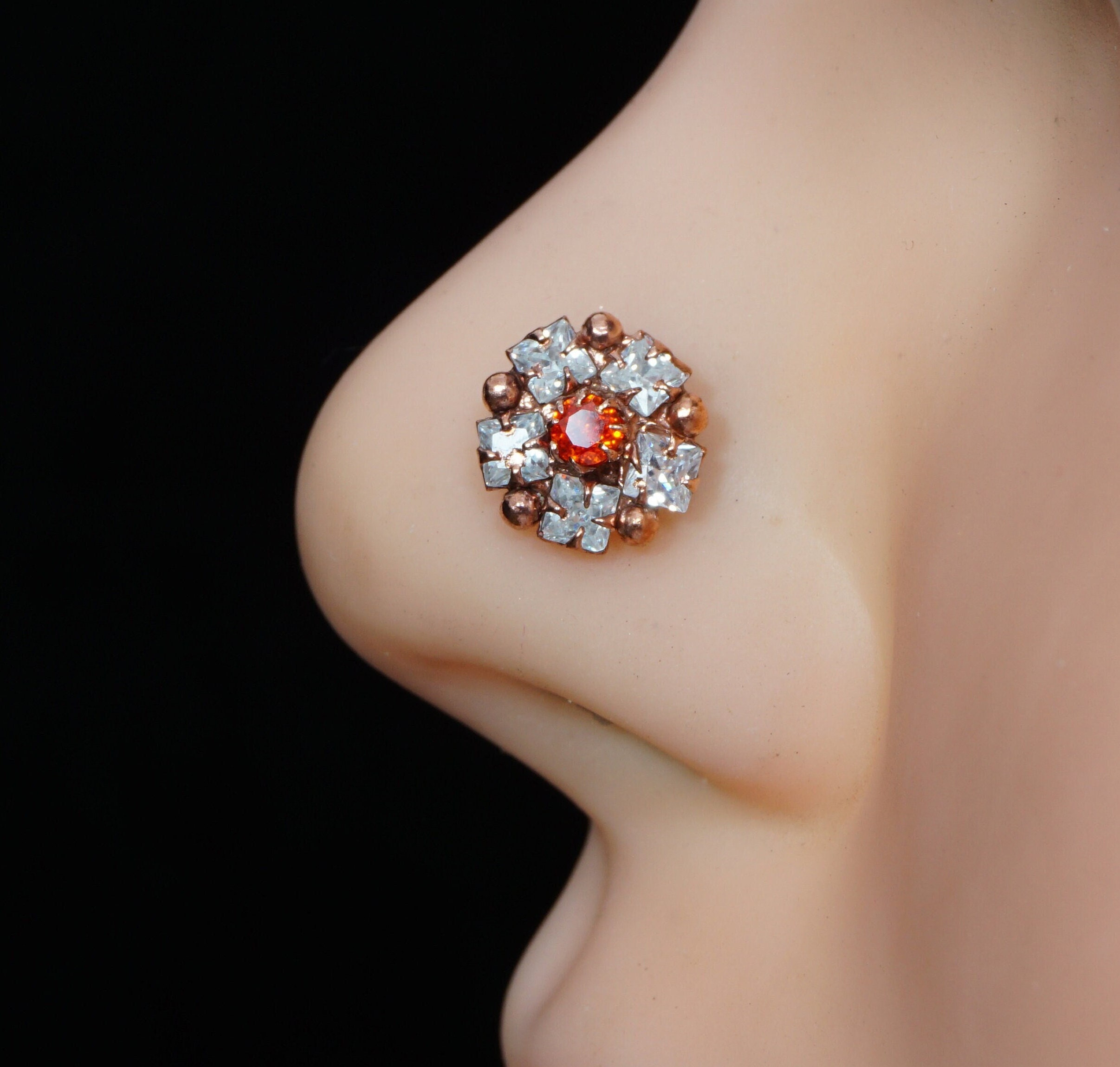 Indian Nose Screw Traditional Nose Stud 14K Gold Nose Stud Gift