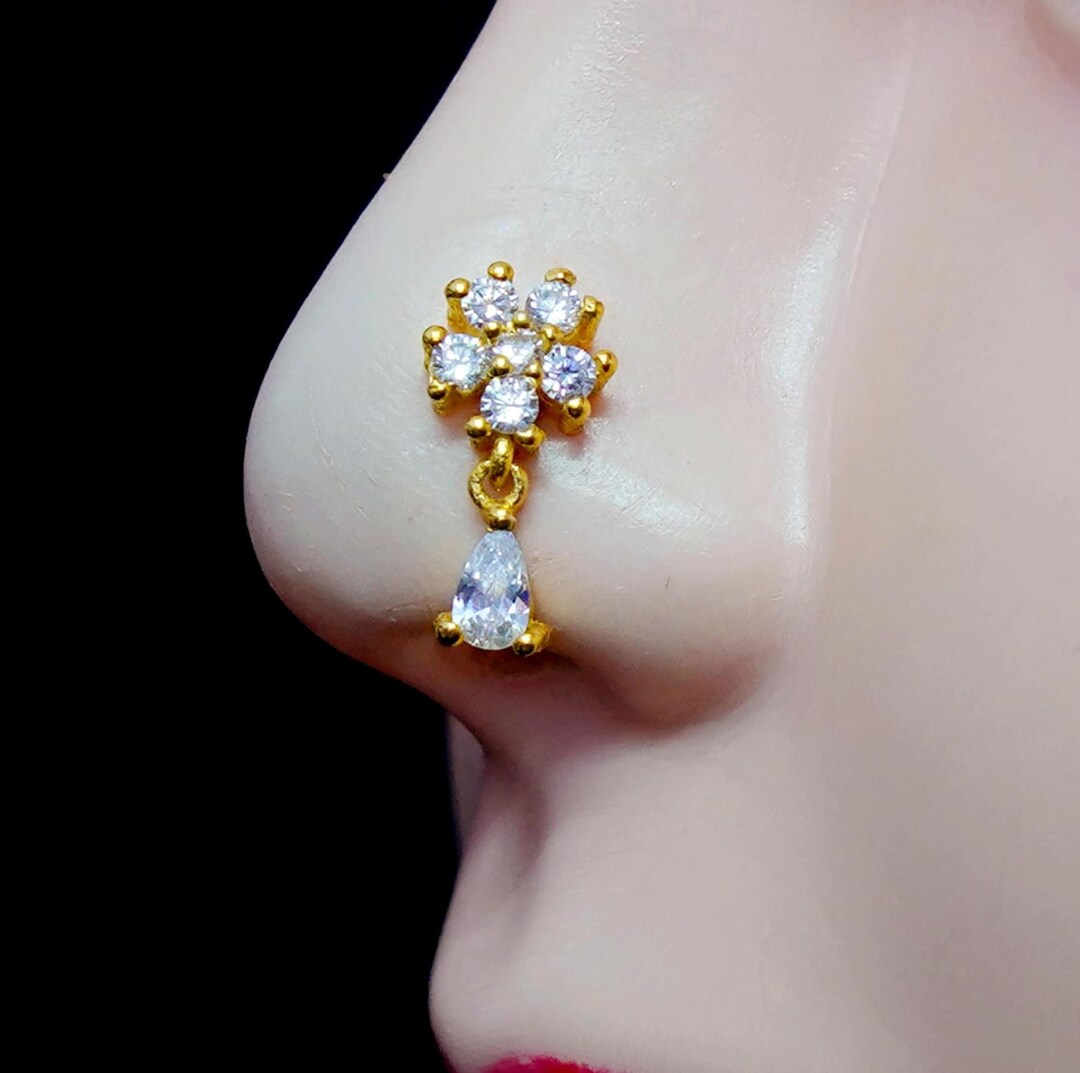 Indian Jewellery Grt Jewellers Diamond Nose Pin Price Round Real