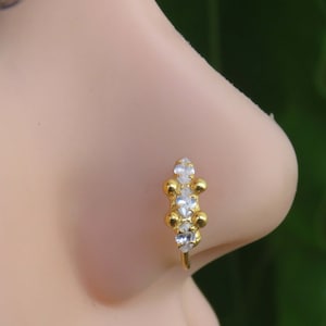 Medusa Piercing Tinny Nose stud Gold Nose Stud Flower Nose Stud Indian Nose Stud Gold Nose Hoop Gold Nose Ring Indian Nose Ring