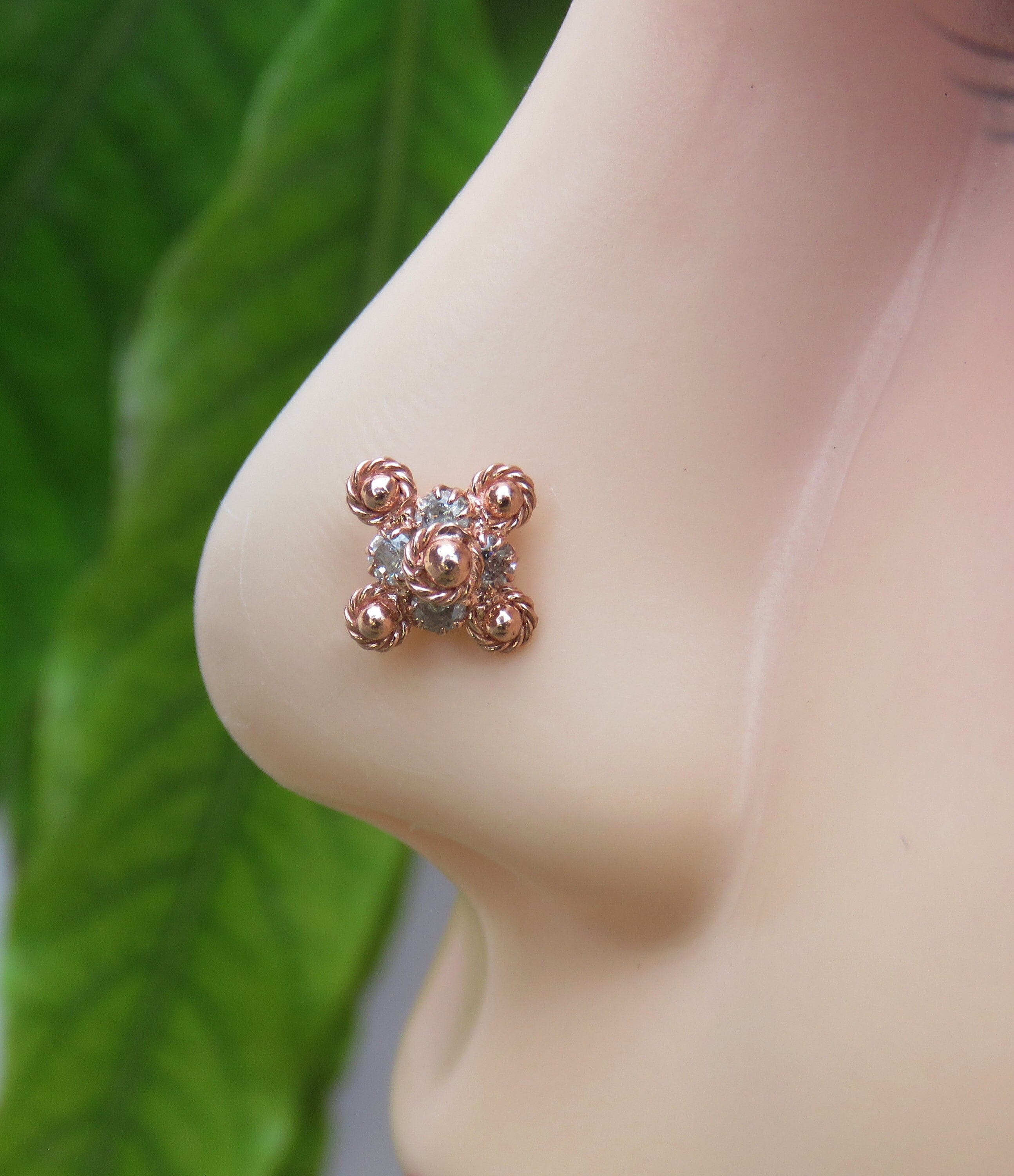 Jeweled Septum Ring in Rose Gold – Clementine & Co. Jewelry