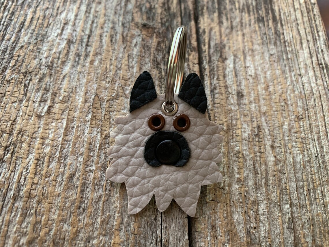 Keeshond Leder Hund Schlüsselanhänger Personalisiert Haustier Etsy