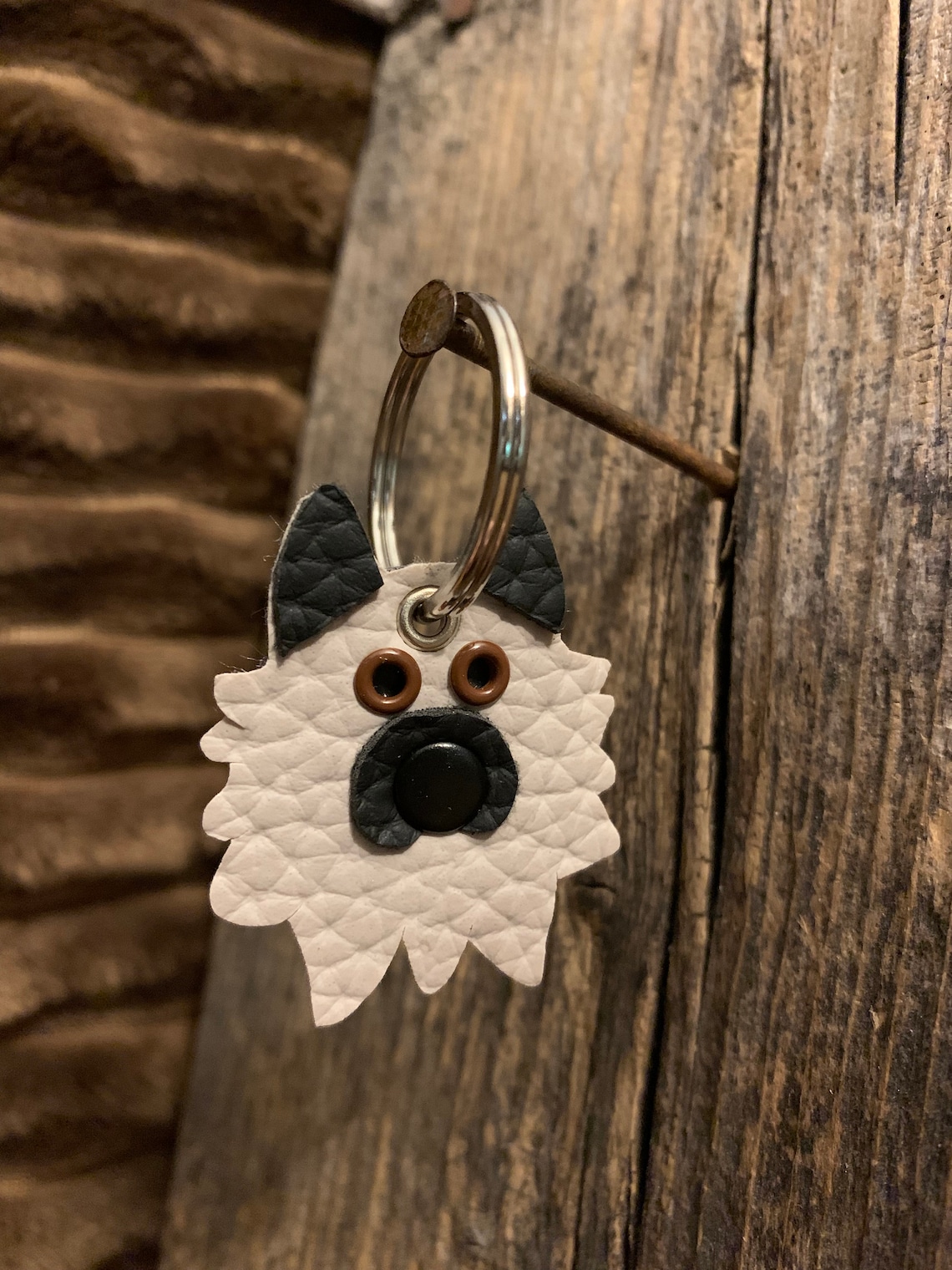 Keeshond Leder Hund Schlüsselanhänger Personalisiert Haustier Etsy