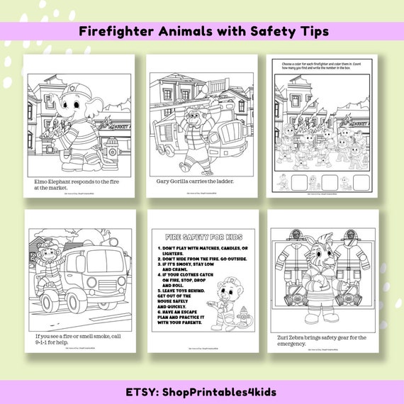 Elmo Fire Safety Coloring Pages