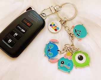 Super Cute Stitch Keychain,Lilo&Stitch Charm Keychain,Cartoon Stitch Keychain Gift,Metal Stitch Keychain with Gift Box