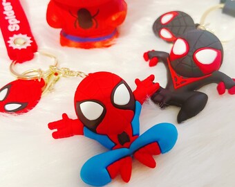 Lindo Cartoon Spider Man Llavero / Llavero