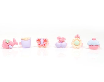 50 pieces kids rings,girls cute design fashion rings set in the box, adjustable,pretend play rings, dress up rings(deliver randomly)