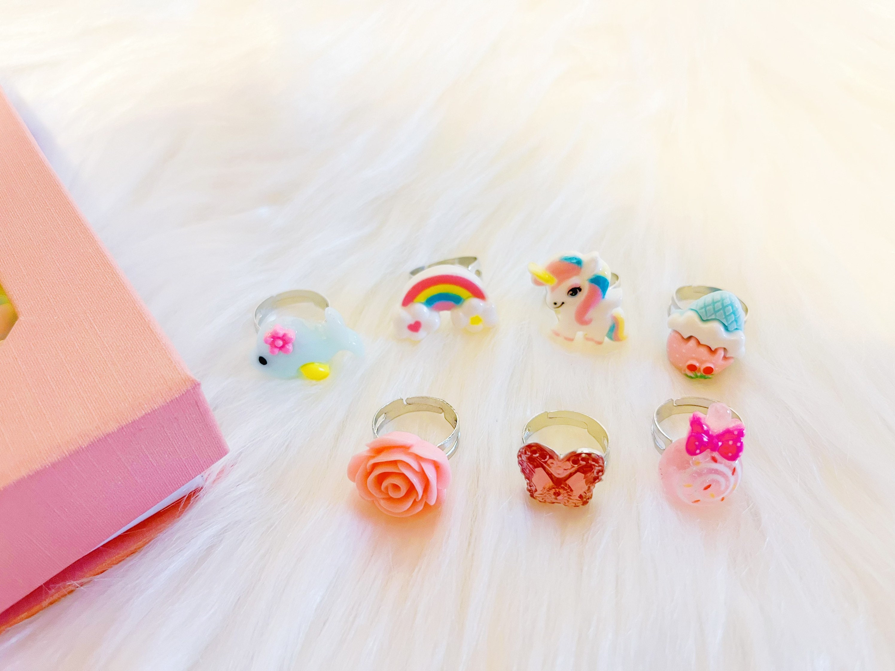 Set 24 Anelli Regolabili Per Bambine - Design Divertenti, Regalo Perfectto - Foto 2