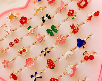 36 Anillos De Unicornio Ajustables Para Niñas Con Caja Corazón – ¡Perfectos Para Fiestas Y Regalos!