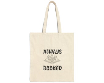 Always Booked-Cotton Canvas Tote Bag