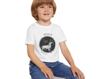 Space Dachshund - T-shirt en coton épais pour tout-petit