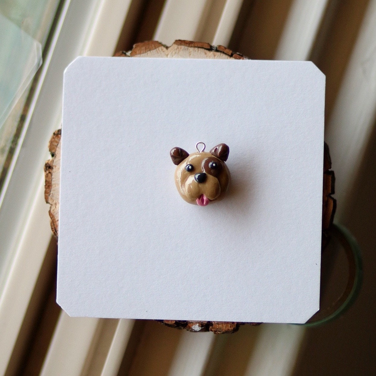 Mini Polymer Clay Dog Charm Etsy