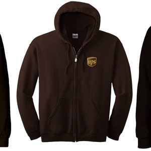 UPS Sweatshirts, Hooded, Crewneck Zippered United Parcel Service Free Domestic Shipping