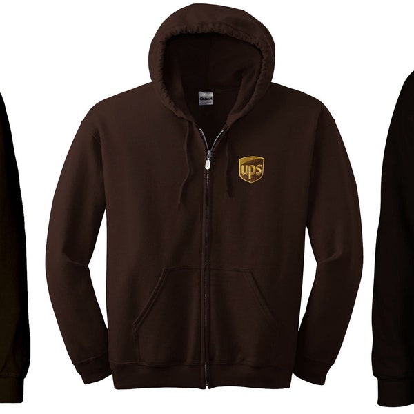 UPS Sweatshirts, Hooded, Crewneck Zippered United Parcel Service Free Domestic Shipping