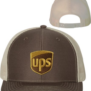 Custom UPS Hats Caps 112 Richardson Flex Fit 210 Flat Bill 6277 Curved & 3d Puff Free Domestic Shipping Free Personalized Adult and Youth image 8