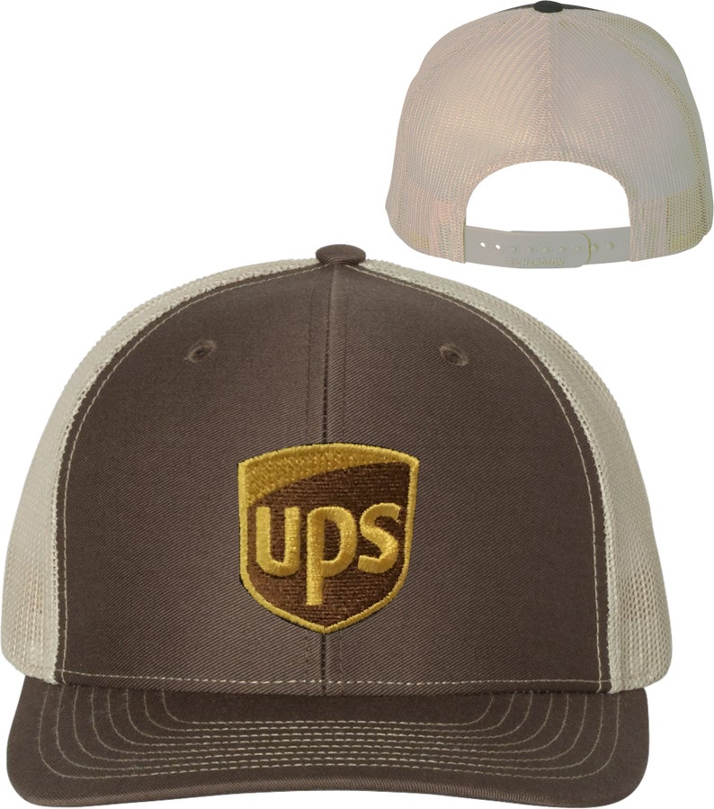 Custom UPS Hats Caps 112 Richardson Flex Fit 210 Flat Bill 6277 Curved & 3d Puff Free Domestic Shipping Free Personalized Adult and Youth image 8