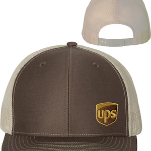 Custom UPS Hats Caps 112 Richardson Flex Fit 210 Flat Bill 6277 Curved & 3d Puff Free Domestic Shipping Free Personalized Adult and Youth image 9