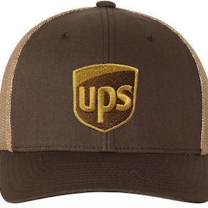 UPS Hats Five-Panel Retro Trucker Cap - YP Classic 6506 & 6006 Flat Bill Snapback Yupoong
