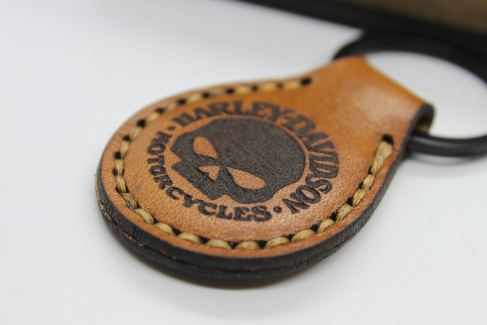 Willie G Keychain Harley Davidson Handmade Leather Softail Etsy