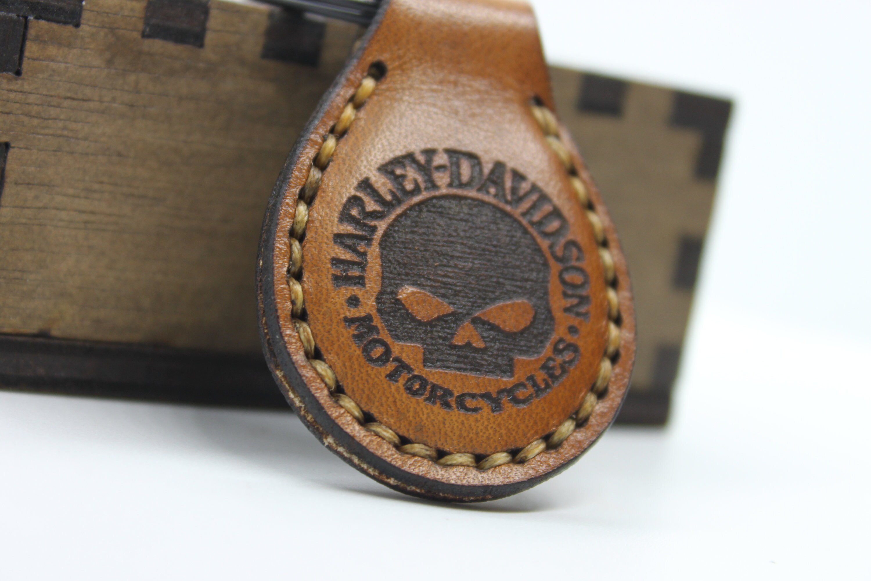 Willie G Keychain Harley Davidson Handmade Leather Softail Etsy