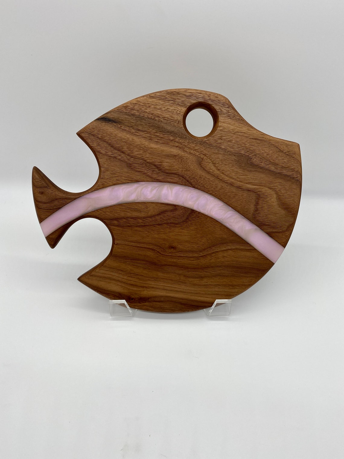 Handmade 2 sided Walnut Fish Charcuterie Board Serving Board Etsy