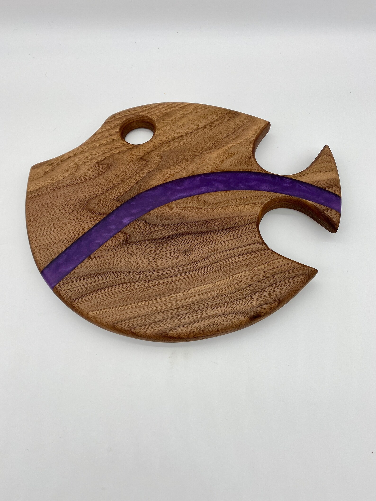 Handmade 2 sided Walnut Fish Charcuterie Board Serving Board Etsy