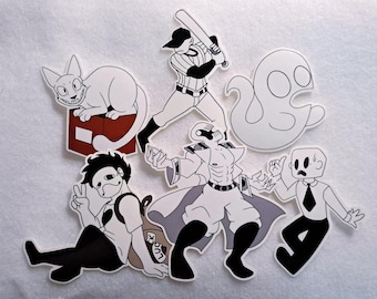 OFF By Mortis Ghost Stickers - Batter, Judge, Zacharie (Toad Mask), Common Spectre, Elsen, Dedan