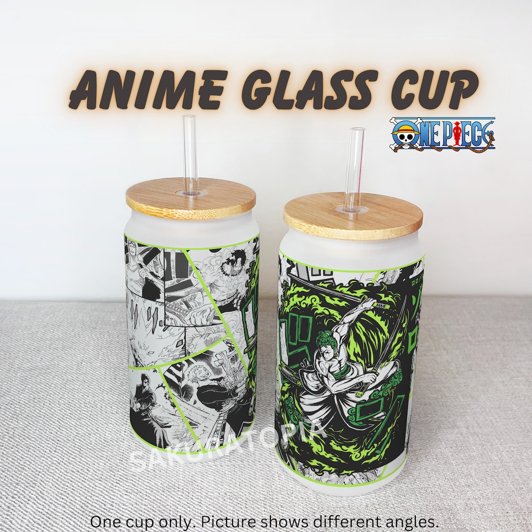 Pirate Anime Glass Cup 16oz Sublimation Anime Fan Anime Design Anime ...