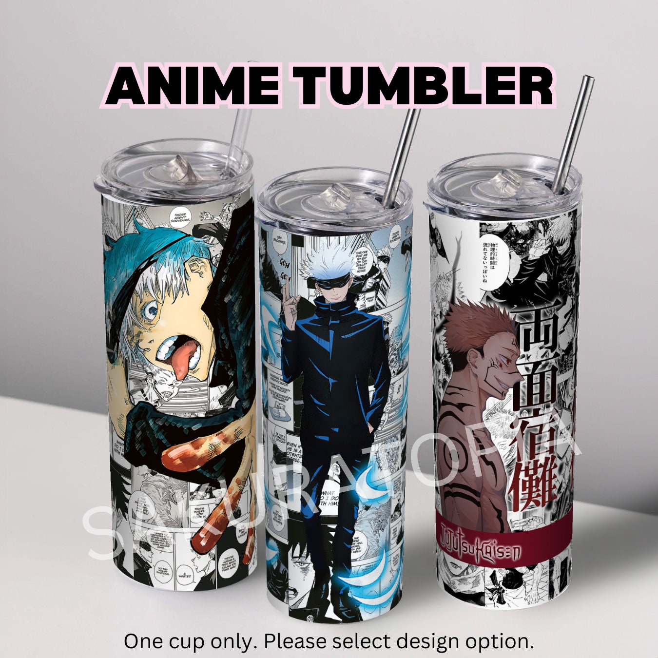 Gojo Satoru Anime Jujutsu Kaisen 304 Stainless steel Insulated water cup  350ml