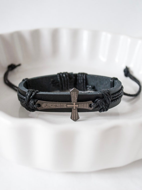 Holy shop leather bracelet