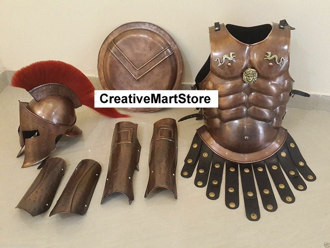 300 Spartan Suit Knight King Leonidas Costume Muscle Jacket - Etsy