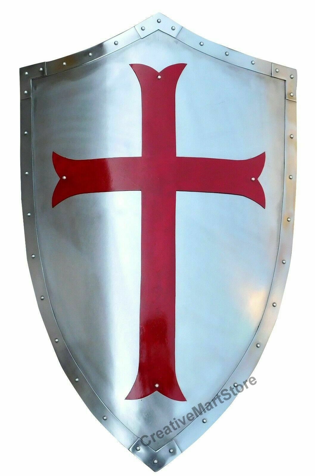 Knight Templar Shield Red Cross Medieval Armor Combat Hand | Etsy