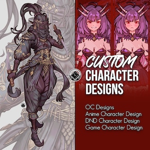 Custom Original Digital Character Design Sheet (OC RPG D&D Character Design Commission)