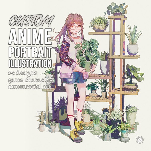 Draw Custom Anime Character Digital Portrait Illustration Art Commission (OC, Fanart, Video Game, D&D)