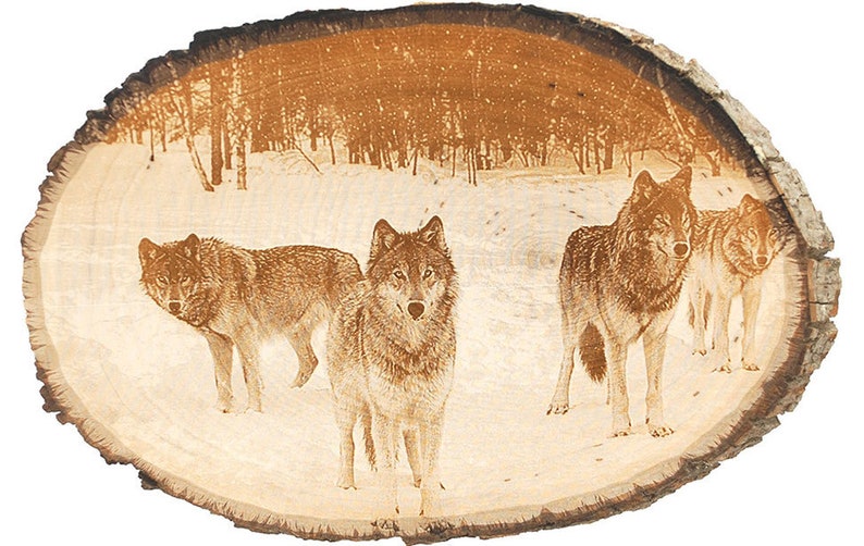 Laser Engraved Wood Photo