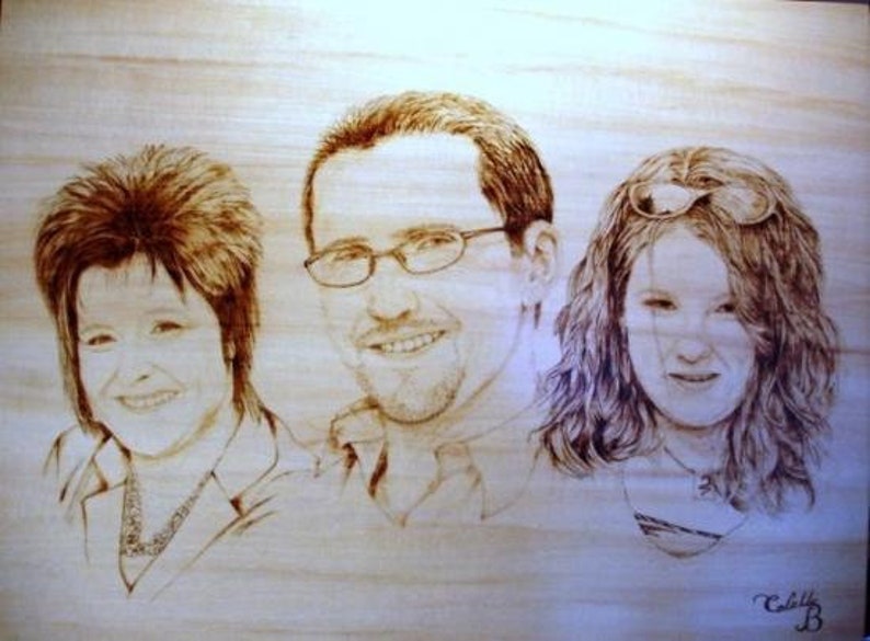 Laser Engraved Wood Photo