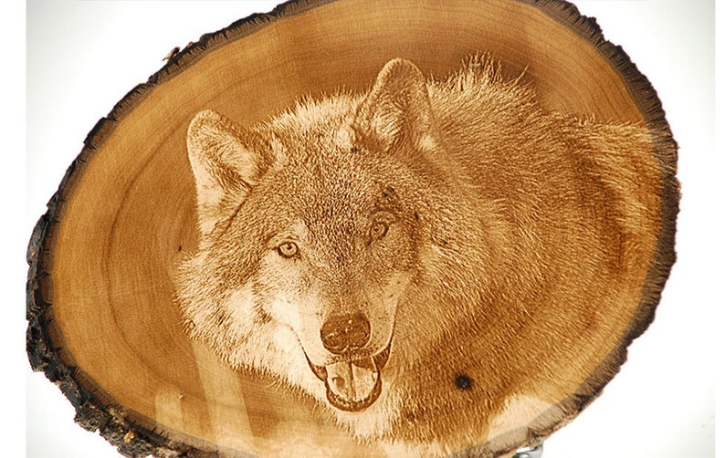 Laser Engraved Wood Photo