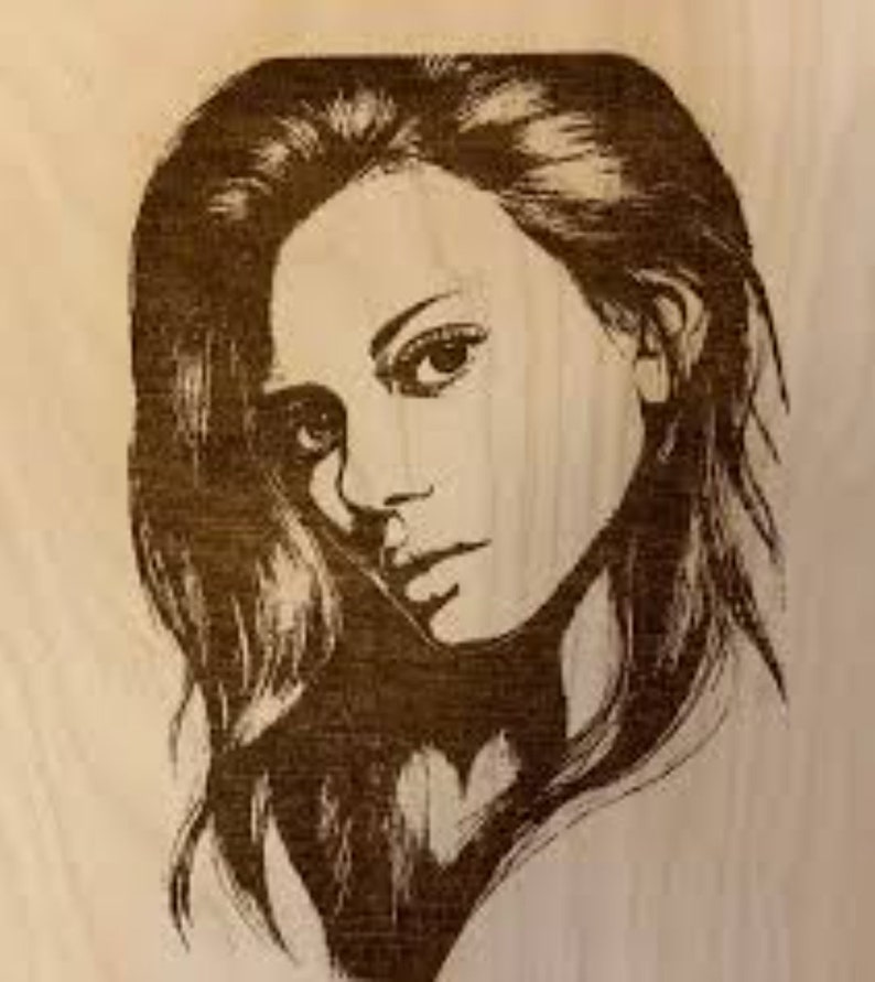 Laser Engraved Wood Photo