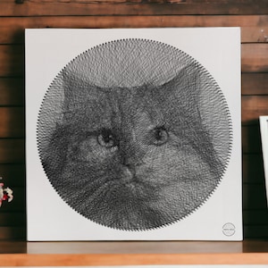Pet Portrait String Art Template Custom Handmade Unique Personalized Thread Wall Hanging DIY Home Decor Gift for boyfriend or girlfriend