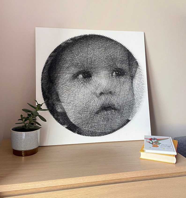 Pet Portrait String Art Template Custom Handmade Unique Personalized ...