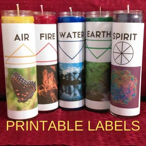 PRINTABLE CANDLE LABELS, 7 Day Candle Label, Wicca Candle Label