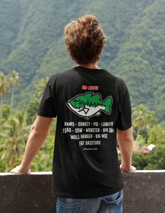 Men's Fishing Shirt BACK PRINT/ Unisex Short Sleeve Tee Outdoor Fun Shirt  Bass Shirt Fun Fishing Shirt Cheap Men Gifts 