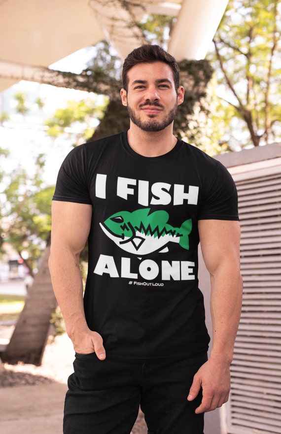 Men's Fishing Shirt FRONT PRINT/ Unisex Short Sleeve Tee Outdoor