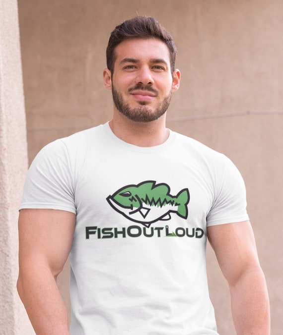 Men's Fishing Shirt FRONT PRINT/ Unisex Short Sleeve Tee Outdoor