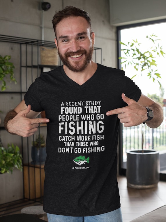Men's Fishing Shirt FRONT PRINT/ Unisex Short Sleeve Tee Outdoor