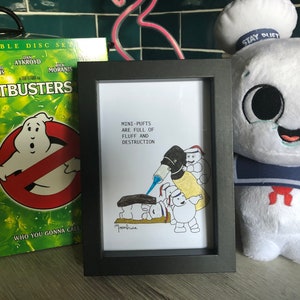 Mini Puft Men from Ghostbusters Afterlife hand drawn original framed artwork